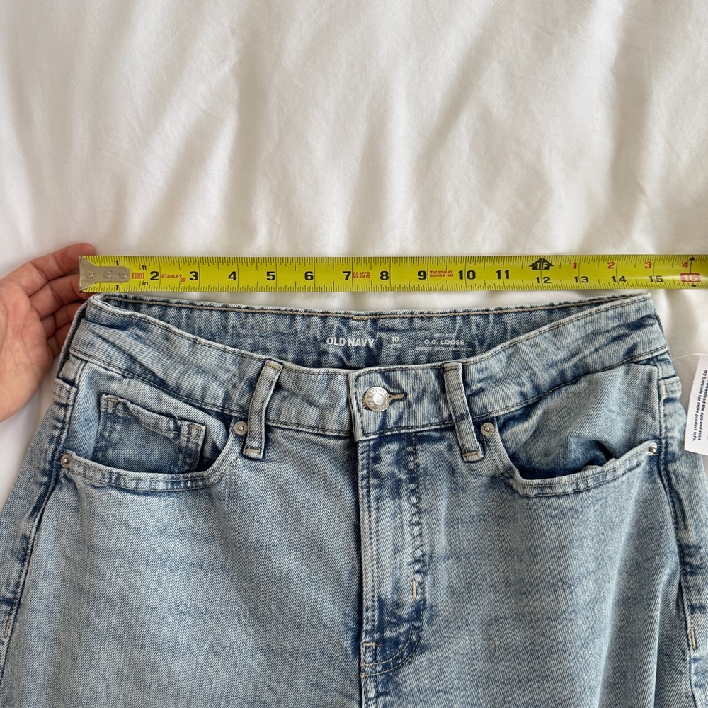 NWT Old Navy OG Loose High-Waisted Jeans Light Wash Size 10 Petite - Picture 6 of 8
